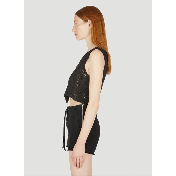 TheOpen Product Open Front Knit Top in Black Size 1 - Picture 6 of 13